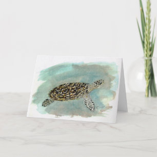 Hawksbill Sea Turtle Note/Greeting Card