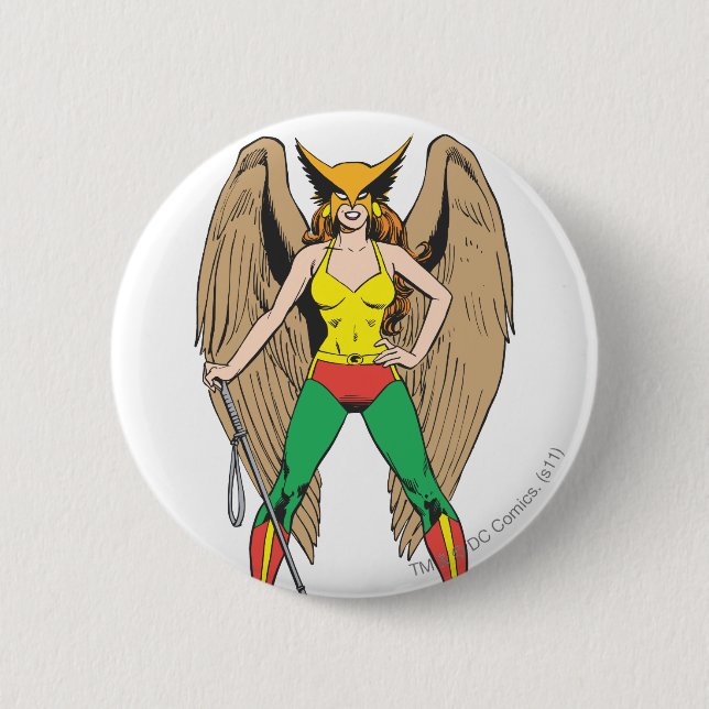 Hawkwoman 2 Inch Round Button (Front)