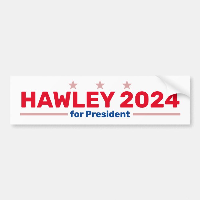 Hawley 2024 bumper sticker (Front)