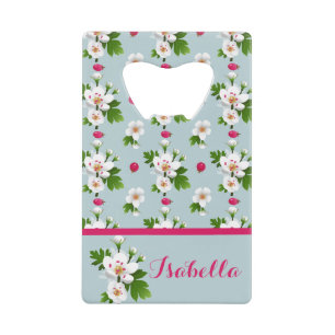 Hawthorn Flowers Credit Card Bottle Opener