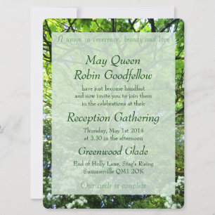 Hawthorn & Oak Handfasting Reception Invitation