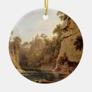 Hawthornden Castle, near Edinburgh, c.1820-22 (oil Ceramic Ornament