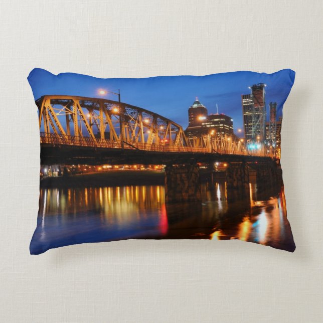 Hawthorne Bridge Accent Pillow (Front)