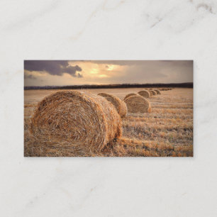 Hay Bail Farmer Ag Agriculture Business Card