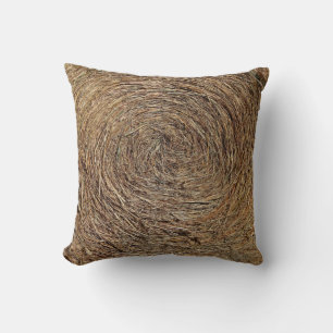 Hay Bale, Barn Theme Throw Pillow