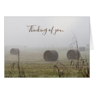 Hay Bales Dans Le Fog Penser De Vous Carte