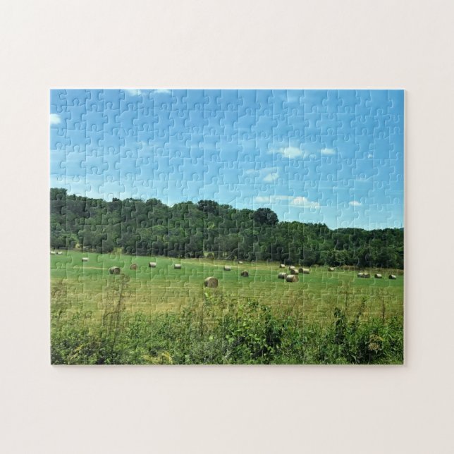 Hay Bales, Wytheville, Virginia Jigsaw Puzzle (Horizontal)