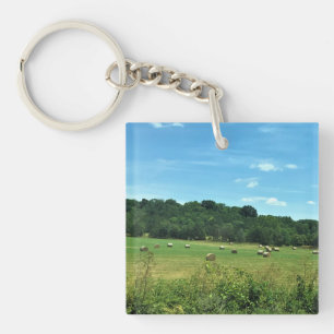 Hay Bales, Wytheville, Virginia Keychain