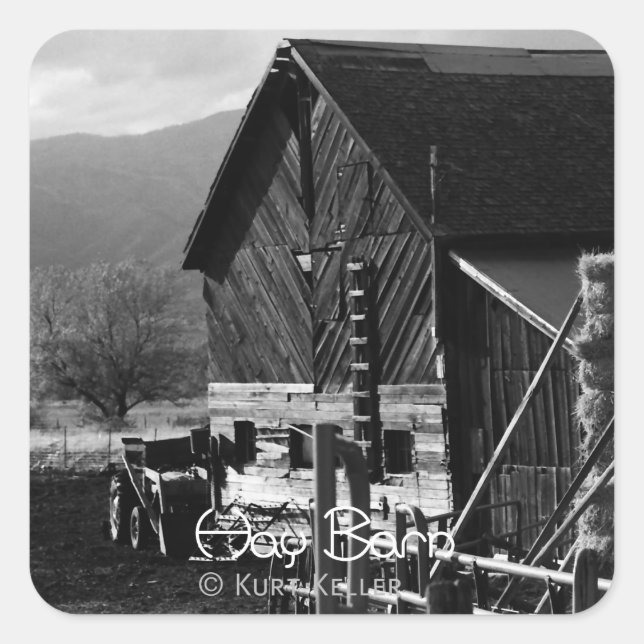 Hay Barn Square Sticker (Front)