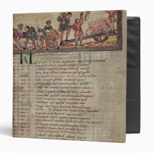 Hay-making and ploughing, from a Calendar Binder