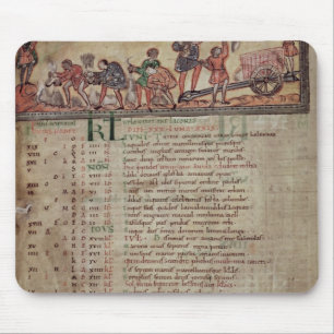 Hay-making and ploughing, from a Calendar Mouse Pad