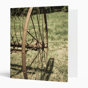 Hay Rake Wheel Aged Binder