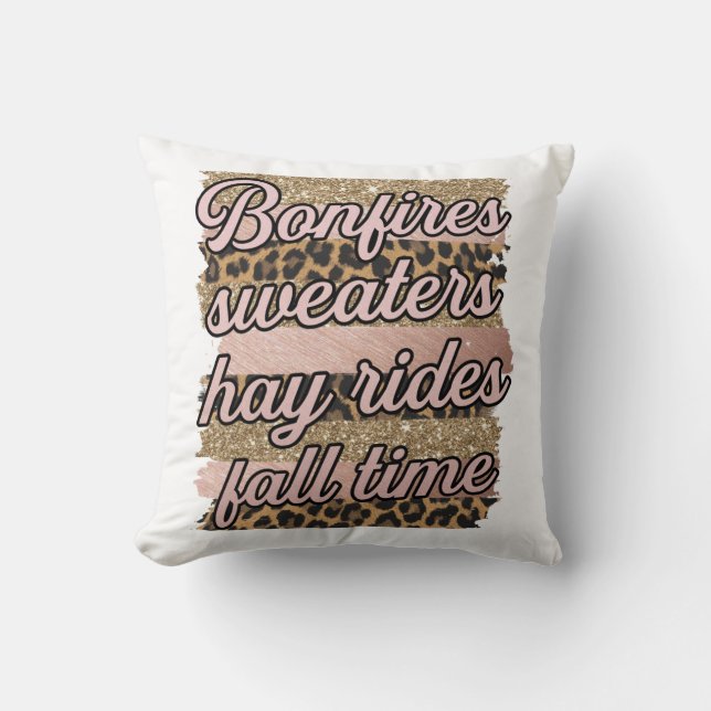 Hay Rides Throw Pillow (Front)
