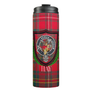 Hay Scottish Clan Tartan & Crest Thermal Tumbler
