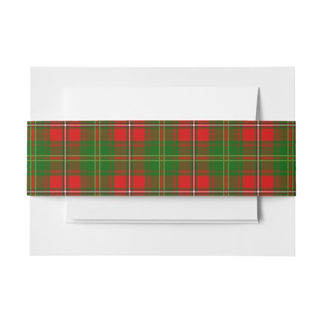 Hay Scottish Tartan Belly Band Invitation Belly Band (Front Example)
