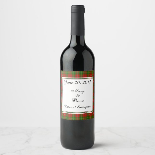 Hay Scottish Wedding Wine Label (Front)