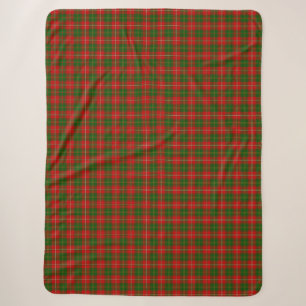 Hay tartan red green plaid sherpa blanket