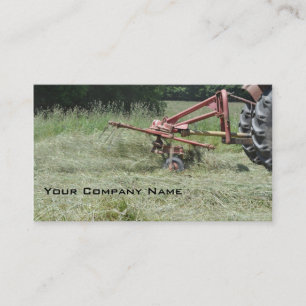 Hay tedder business card