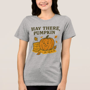 Hay There Pumpkin T-Shirt Cute Fall Pun Shirt