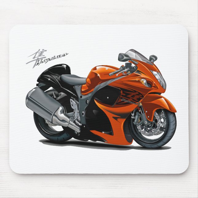 Hayabusa Orange Bike Mouse Pad (Front)