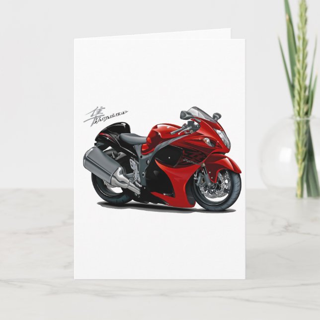 Hayabusa Red-Black Bike Card (Front)