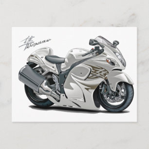 Hayabusa White Bike Postcard