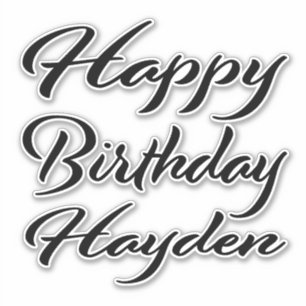 Hayden Name Vorname black Sticker Geburtstag