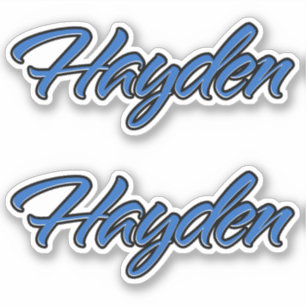 Hayden Nom Blue Autocollant Sticker Stickerset