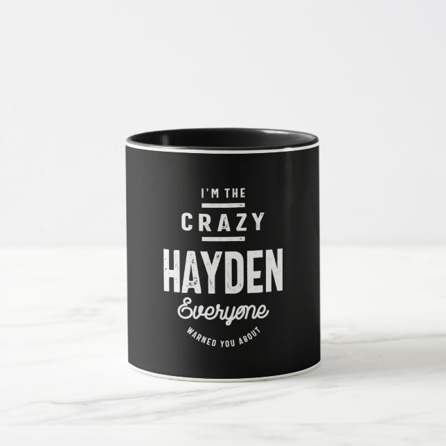 Hayden Personalized Name Birthday Gift Mug (Center)