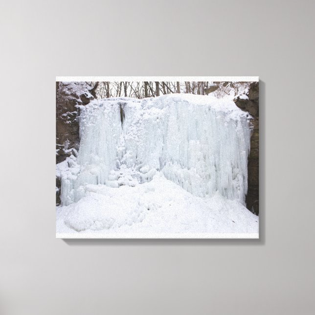 Hayden Run Falls in winter, Columbus, Ohio Canvas Print (Front)
