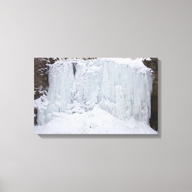 Hayden Run Falls in winter, Columbus, Ohio Canvas Print (Front)