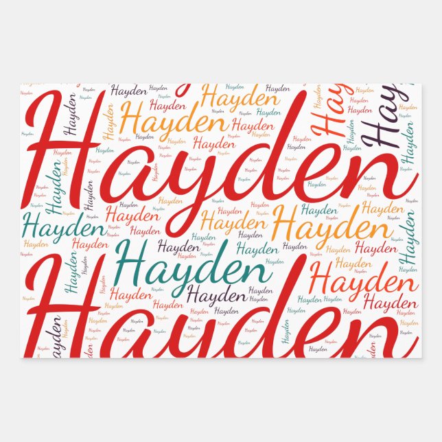 Hayden Wrapping Paper Sheet (Front)