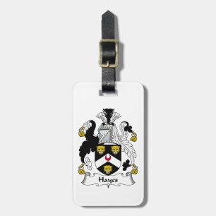 Hayes Family Crest Luggage Tag