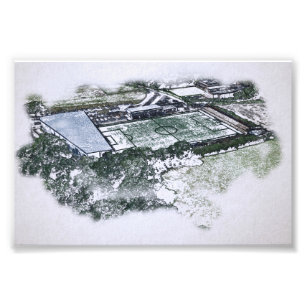 Hayes Lane Stadium Aerial View – Bromley Photo Print