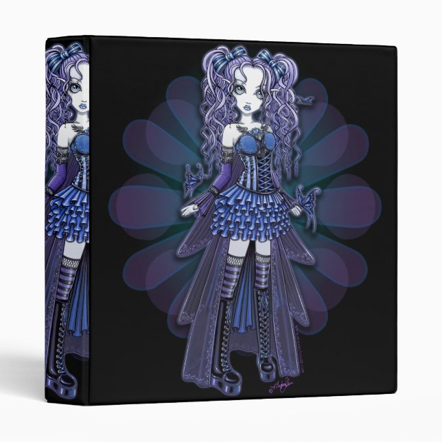 "Haylee" Purple Tattoo Butterfly Fairy Art Binder (Front/Spine)