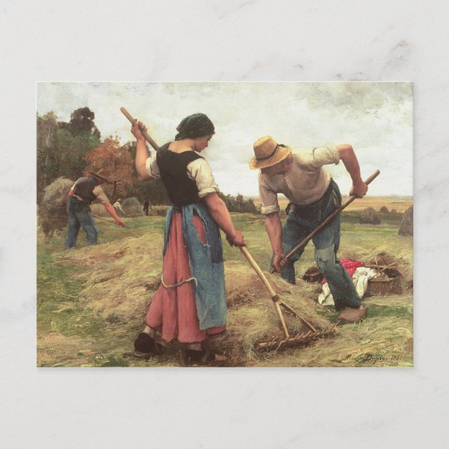 Haymaking, 1880 postcard (Front)