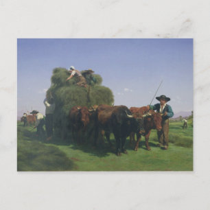 Haymaking, Auvergne Postcard