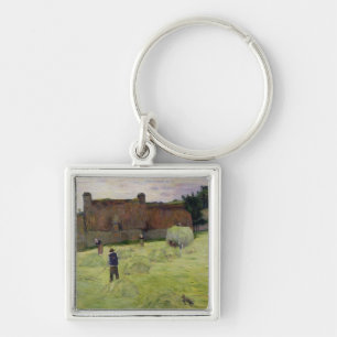 Haymaking in Brittany, 1888 Keychain
