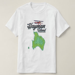 Hayman Island Vintage travel map. T-Shirt