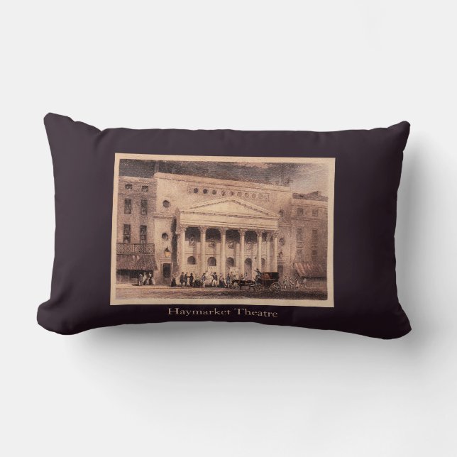 Haymarket Theatre London Lumbar Pillow (Front)