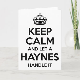 Haynes Funny Surname Family Tree Birthday Reunion Card
