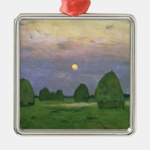 Hayricks at Dusk, 1899 Metal Ornament