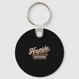 Hayride Boss Fall Tractor Farm Leaves Thanksgiving Keychain