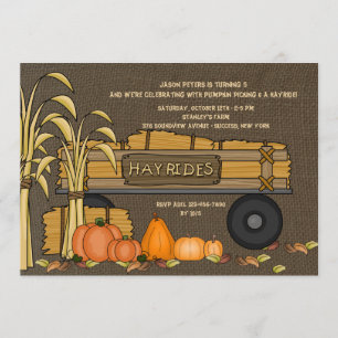 Hayrides pour une invitation à la vente