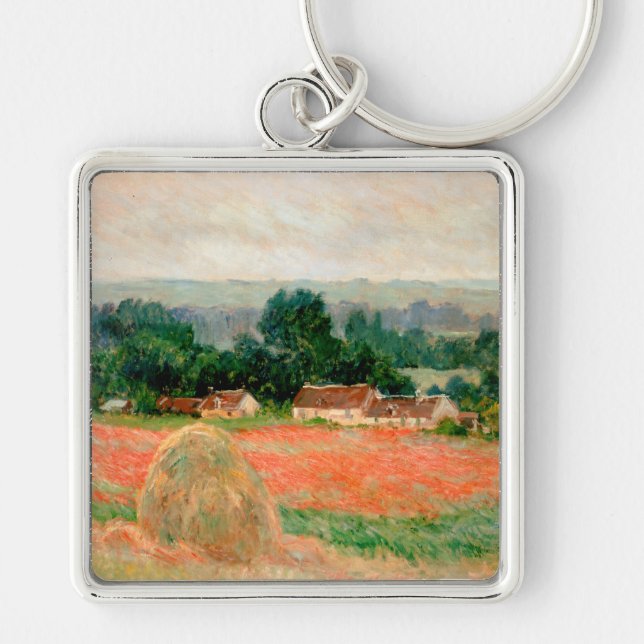 Haystack at Giverny, Claude Monet Keychain (Front)