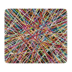 Haystack in Red 6 x 7 Deco Glass Cutting Board