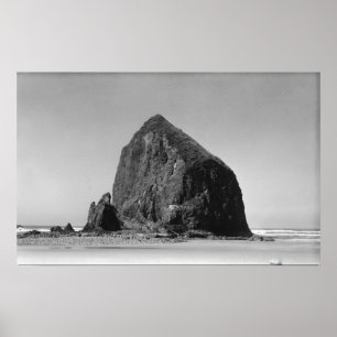 Haystack Rock at Cannon Beach, Oregon Photograph Poster