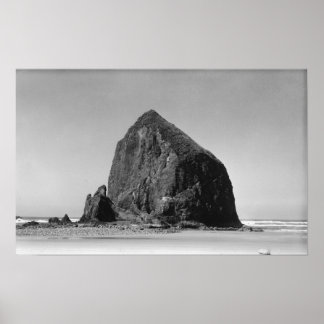 Haystack Rock at Cannon Beach, Oregon Photograph Poster