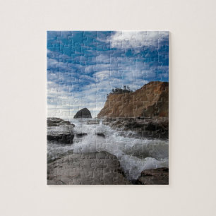 Haystack Rock at Cape Kiwanda Oregon coast USA Jigsaw Puzzle