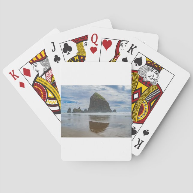 Haystack Rock, Cannon Beach, Oregon Playing Cards (Back)
